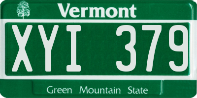 VT license plate XYI379