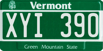 VT license plate XYI390