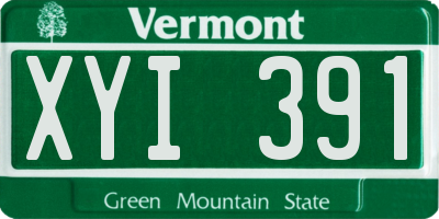 VT license plate XYI391
