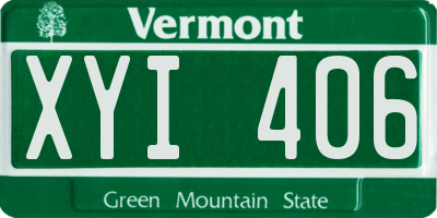 VT license plate XYI406