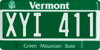 VT license plate XYI411