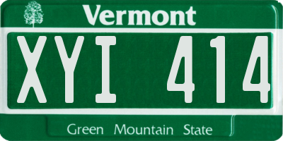 VT license plate XYI414