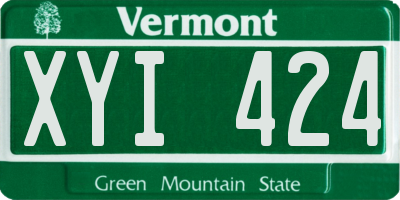 VT license plate XYI424