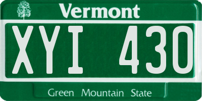 VT license plate XYI430