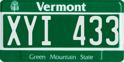 VT license plate XYI433
