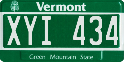 VT license plate XYI434