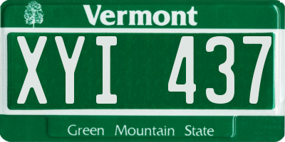 VT license plate XYI437