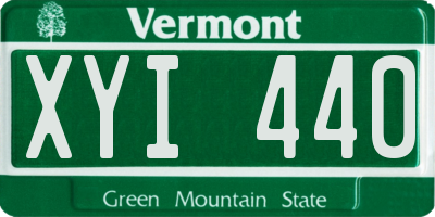 VT license plate XYI440