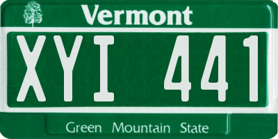 VT license plate XYI441