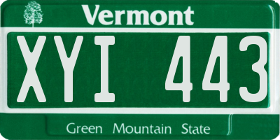 VT license plate XYI443