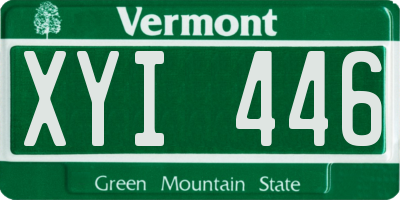 VT license plate XYI446