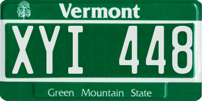 VT license plate XYI448