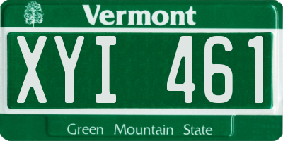 VT license plate XYI461