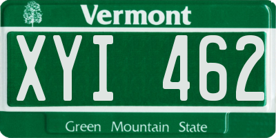 VT license plate XYI462