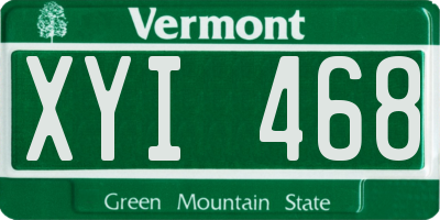 VT license plate XYI468