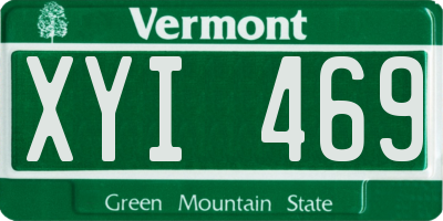 VT license plate XYI469