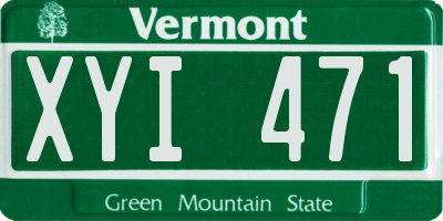 VT license plate XYI471