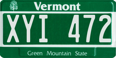 VT license plate XYI472