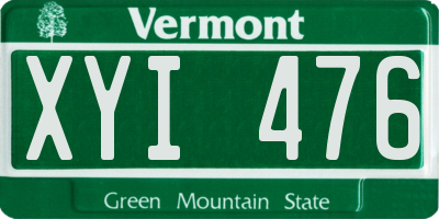 VT license plate XYI476