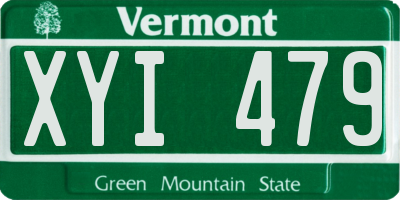 VT license plate XYI479