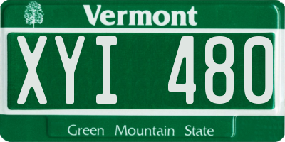 VT license plate XYI480