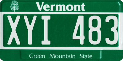 VT license plate XYI483