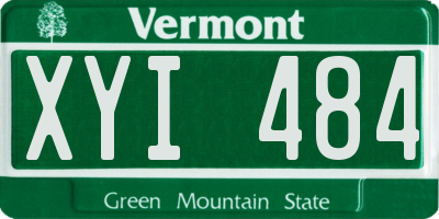 VT license plate XYI484