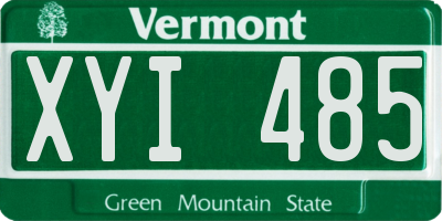 VT license plate XYI485