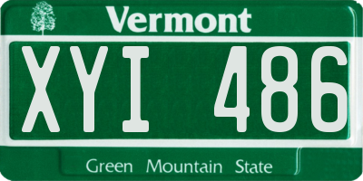 VT license plate XYI486