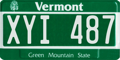 VT license plate XYI487