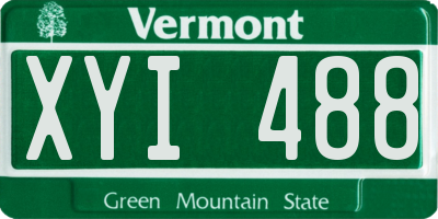 VT license plate XYI488