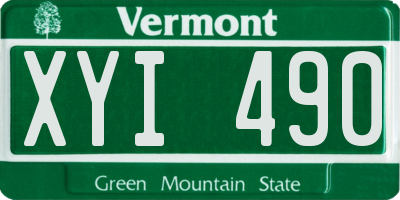 VT license plate XYI490