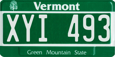 VT license plate XYI493
