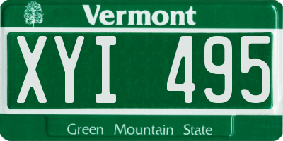 VT license plate XYI495