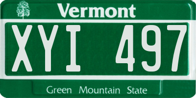 VT license plate XYI497