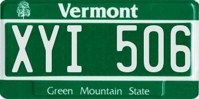 VT license plate XYI506