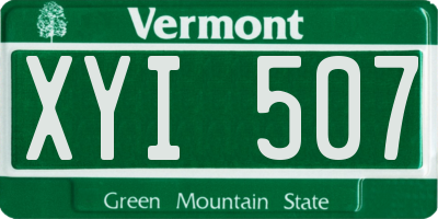 VT license plate XYI507