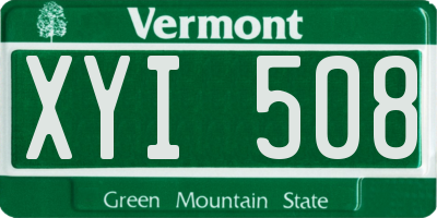 VT license plate XYI508