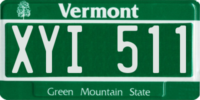 VT license plate XYI511