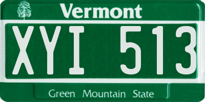VT license plate XYI513