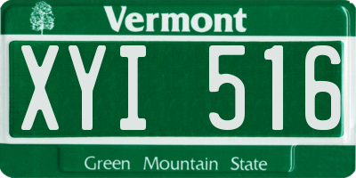 VT license plate XYI516