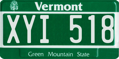 VT license plate XYI518