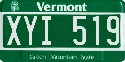VT license plate XYI519