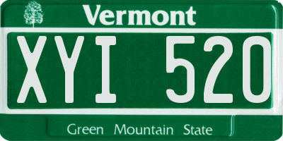 VT license plate XYI520
