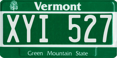 VT license plate XYI527