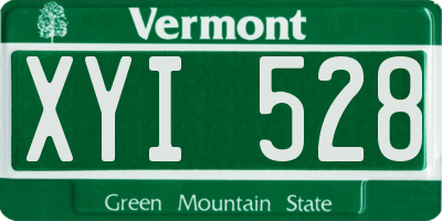 VT license plate XYI528