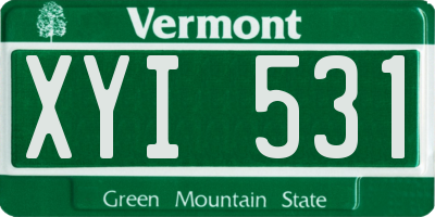 VT license plate XYI531