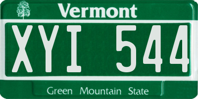 VT license plate XYI544