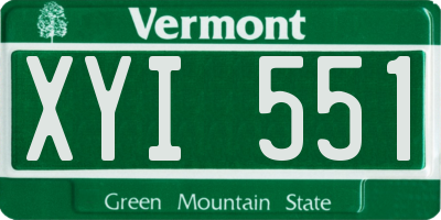VT license plate XYI551