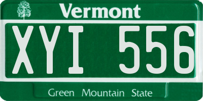 VT license plate XYI556